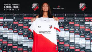 Striker Timnas Indonesia Putri, Claudia Scheunemann, bergabung dengan FC Utrecht Vrouwen di Belanda. (Bola.com/Dok.FC Utrecht).