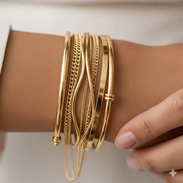 Gelang Keroncong Kombinasi Rantai 20 Gram