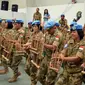 Penampilan kesenian yang dibawakan oleh para Prajurit dan Wanita TNI Konga XXIII-H/UNIFIL ini mendapat sambutan yang meriah dari penonton.