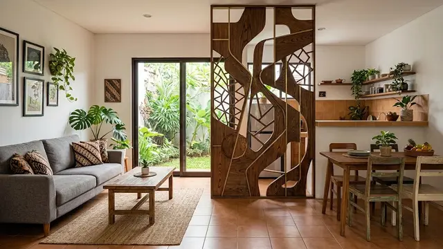 26 Inspirasi Desain Pembatas Ruangan, Solusi Estetik Membagi Area Rumah