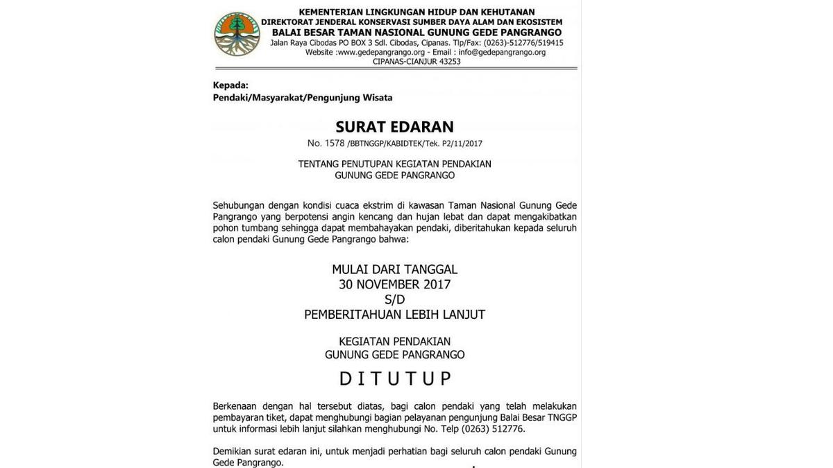 Surat Menyatakan Penutupan No Majika