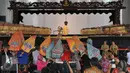Suasana keramaian festival Dalang Bocah di Kawasan Kota Tua, Jakarta (20/11).  Festival diadakan oleh Persatuan Pedalangan Indonesia (Pepadi). (Liputan6.com/Gempur M Surya)
