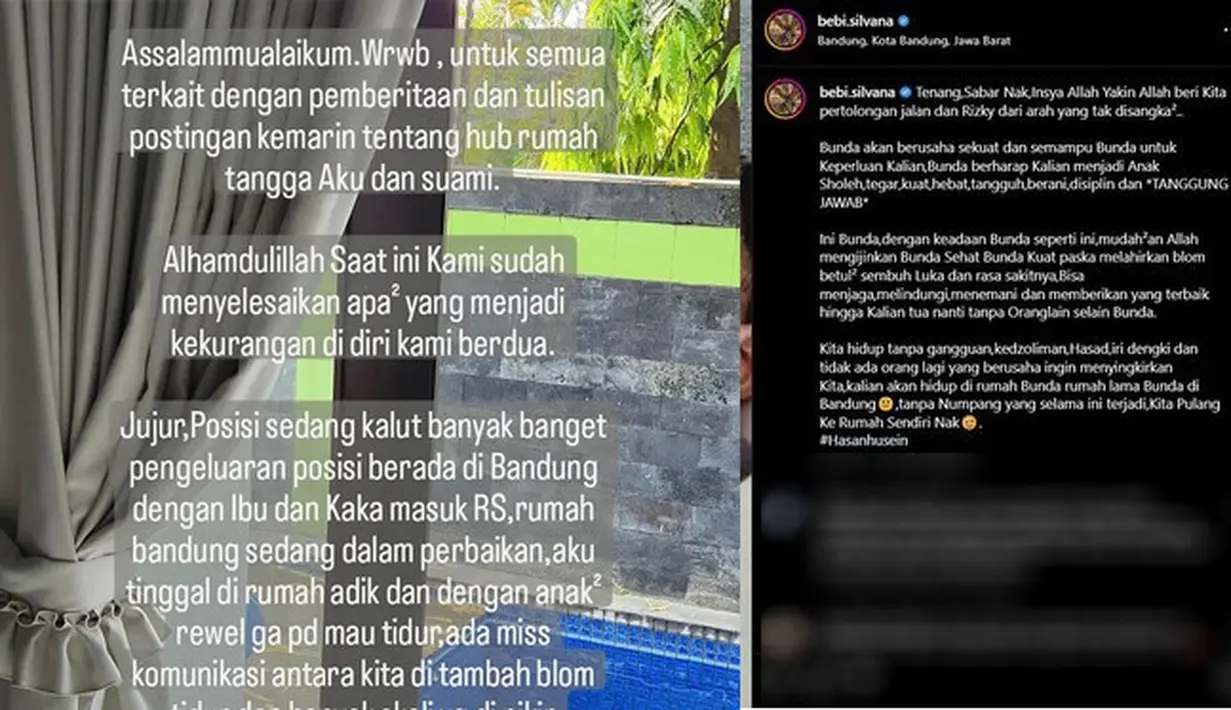 Postingan yang diunggah Bebi beberapa hari lalu itu menggemparkan. Sehingga memunculkan dugaan rumah tangganya sedang ada masalah. Pasalnya, selama ini pasangan ini terlihat sangat harmonis dan jauh dari gosip. [Instagram/bebi.silvana]