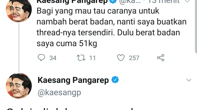 Unggahan Kaesang Pangarep. (Foto: Instagram @kaesangp)