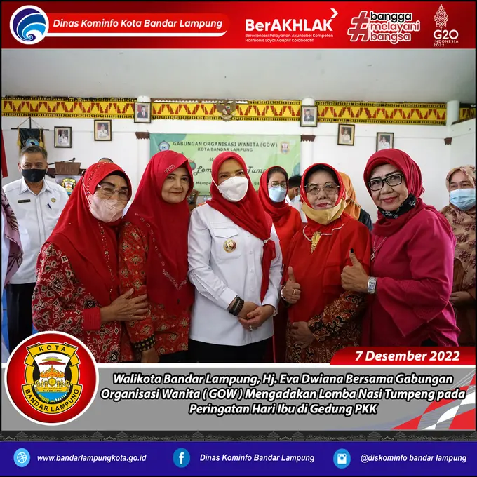 Peringati Hari Ibu 2022, Wali Kota Bandar Lampung Bersama GOW Menggelar Lomba Nasi Tumpeng