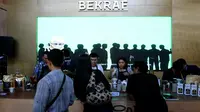 Salah satu stand 'Kopi Indonesia' yang ikut serta dalam Bekraf Festival 2019 di Benteng Vastenburg Solo, (4-6/10),(Liputan6.com/Fajar Abrori)