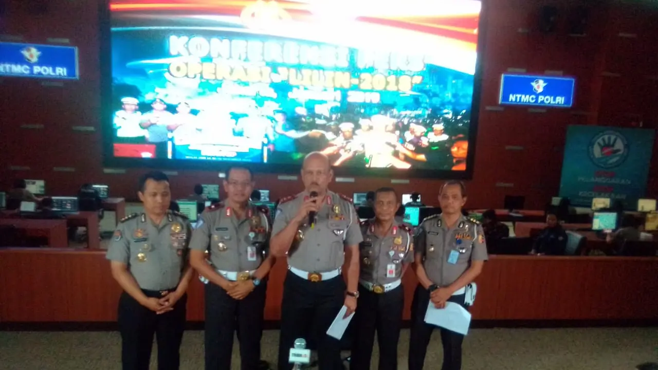 Konfrensi pers evaluasi Operasi Lilin 2018 oleh Korlantas Polri (Nafiysul Qodar)