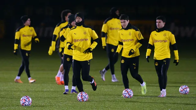 Latihan Borussia Dortmund Jelang Kontra Lazio