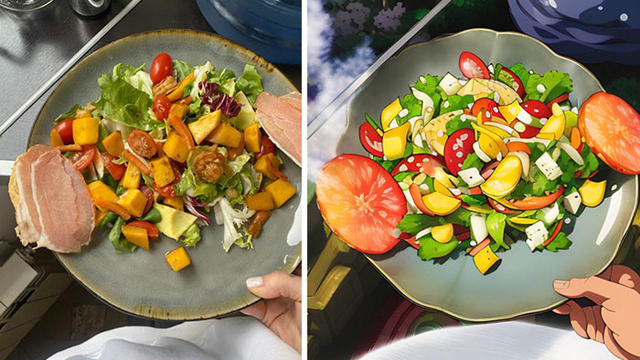 Manfaatkan Teknologi AI, 7 Potret Sajian Makanan Diubah Jadi Animasi Ini Curi Perhatian