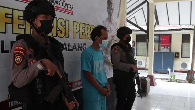 Polres Pemalang menangkap tersangka pencabulan anak tiri.(Foto: Liputan6.com/Humas Polres Pemalang)