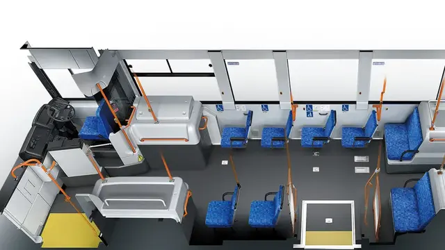 Tata Letak Interior Kebin Lantai Rata Bus Toyota Sora