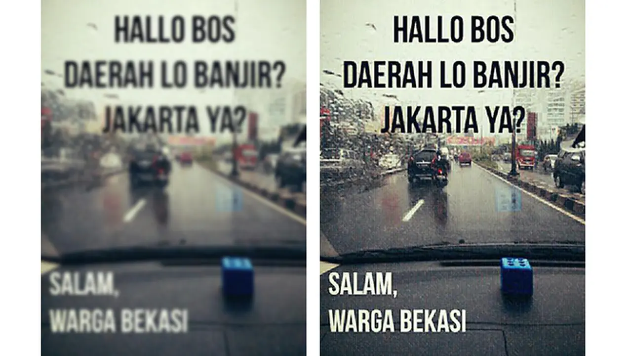 Giliran Bekasi Sindir Jakarta Lewat Meme Banjir