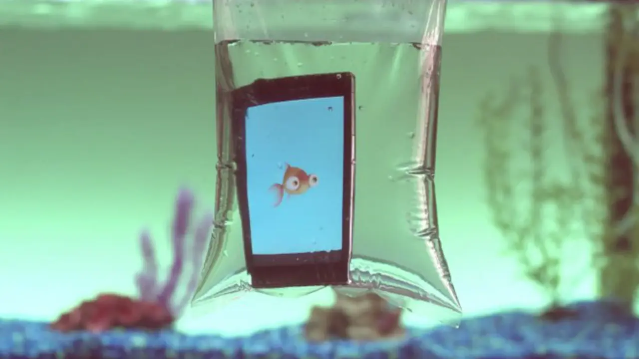 Ilustrasi ponsel waterproof