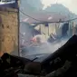 Kebakaran Pabrik Mebel di Bantul, Yogyakarta, Sabtu (22/10/2016). (Switzy Sabandar/Liputan6.com)