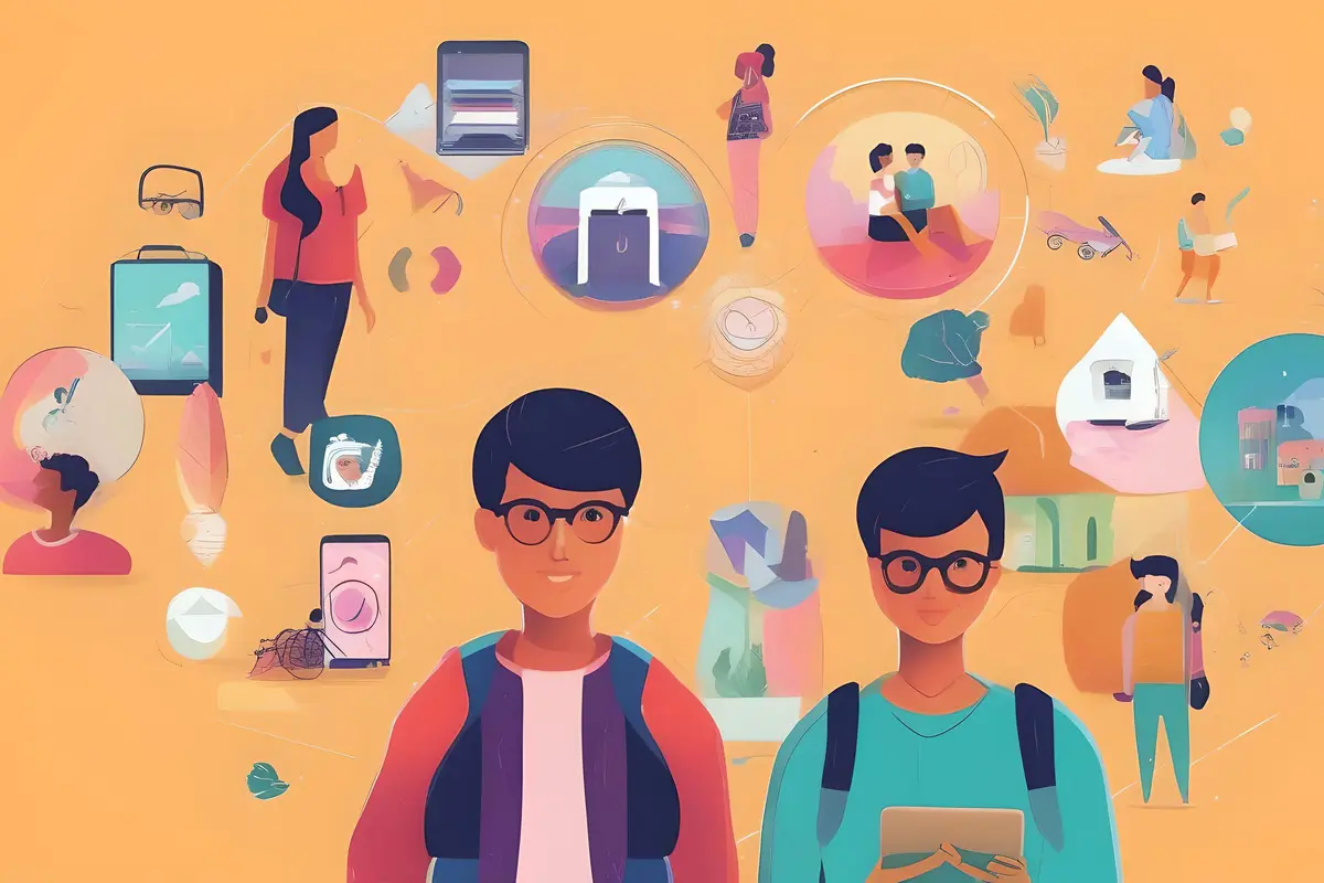 Ilustrasi Generasi Z atau Gen Z. Tenaga Kerja