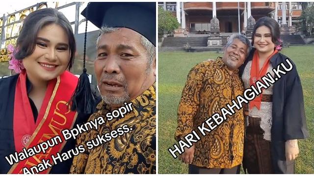 Berprofesi Sebagai Sopir, Bapak Ini Haru dan Bangga Kuliahkan Anaknya hingga Lulus