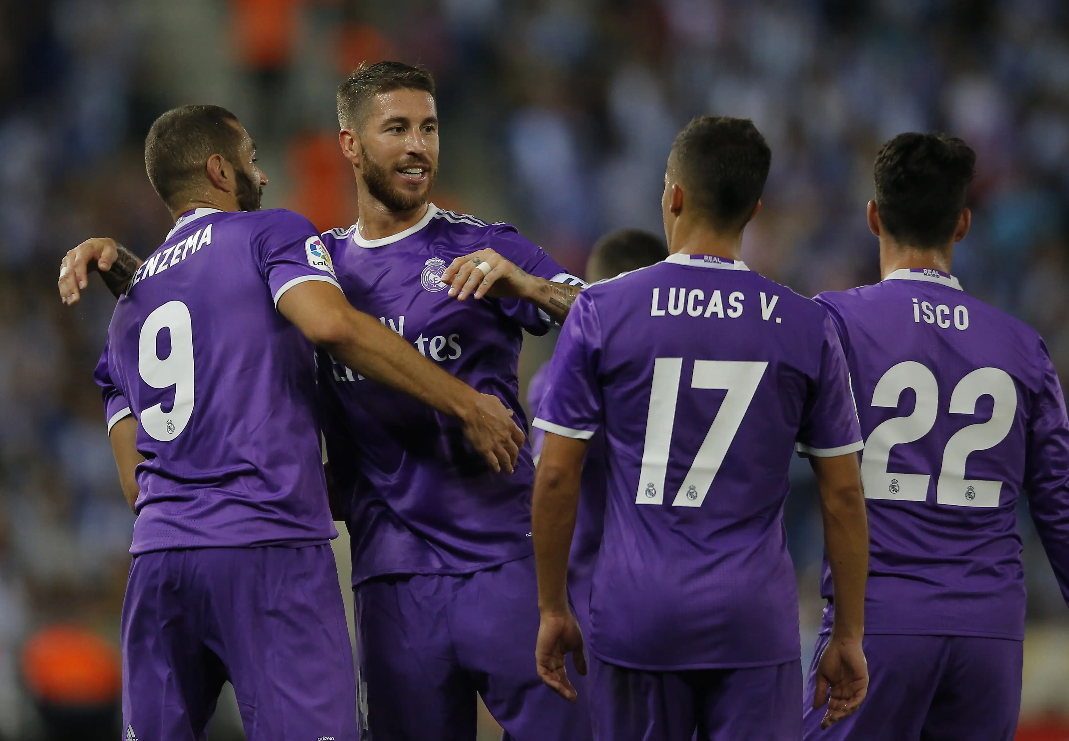  Real Madrid menang 2-0 atas Espanyol di RCDE Stadium, Senin (19/9/2016) dini hari WIB. (AP Photo/Manu Fernandez)