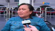 Ratusan calon penumpang terus berdatangan ke Stasiun Pasar Senen, Jakarta Pusat.