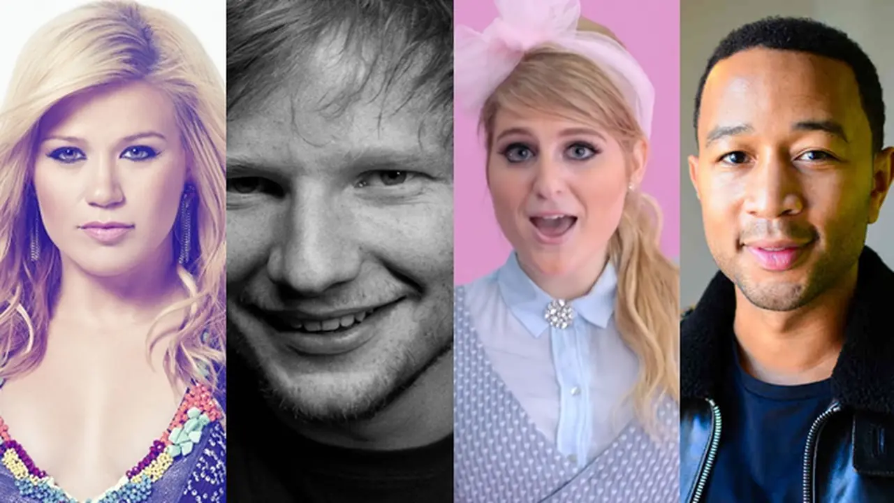 Kelly Clarkson, Ed Sheeran, Meghan Trainor, dan John Legend