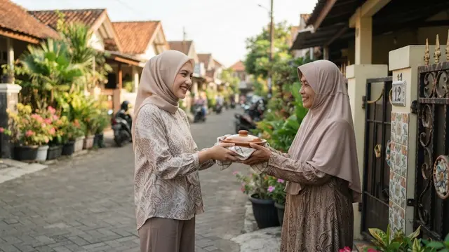 ciri orang yang suka berbagi makanan ke tetangga