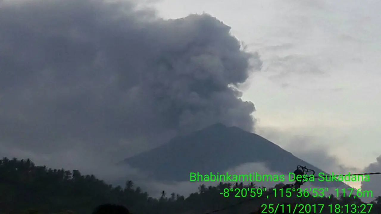 Gunung Agung meletus