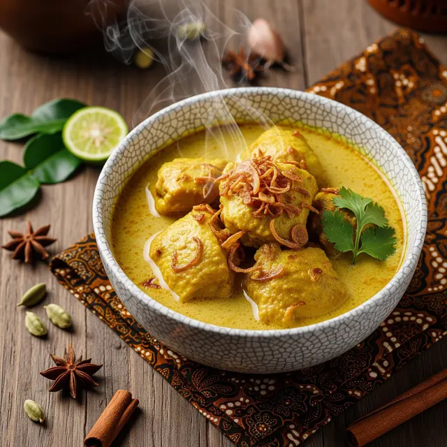 Resep Bumbu Opor Ayam Kuning Santan (Image by Gemini AI)