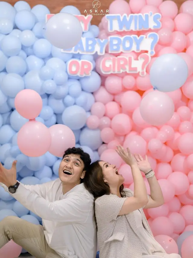 6 Potret Aktris FTV Masayu Clara Gelar Gender Reveal Party, Hamil Anak Kembar