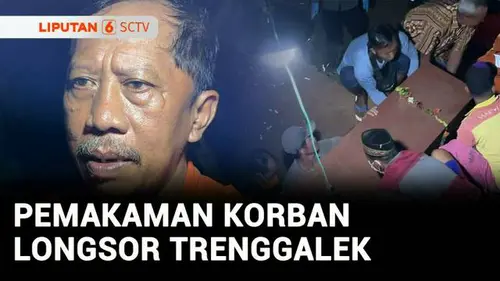  4 Korban Longsor Trenggalek Dimakamkan dalam Satu Liang Lahat