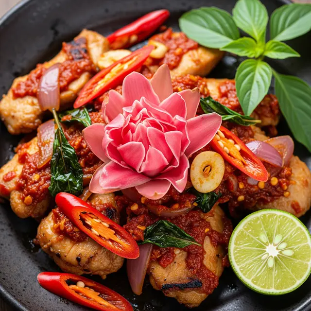 Resep Ayam Kemangi Pedas Kecombrang