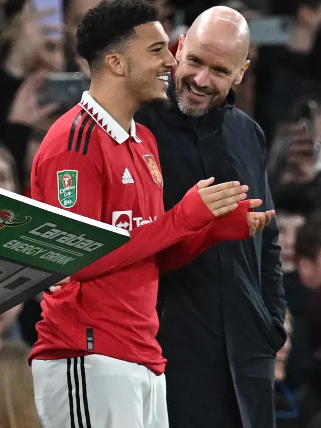 Ekspresi Jadon Sancho saat Kembali Merumput Bersama Manchester United
