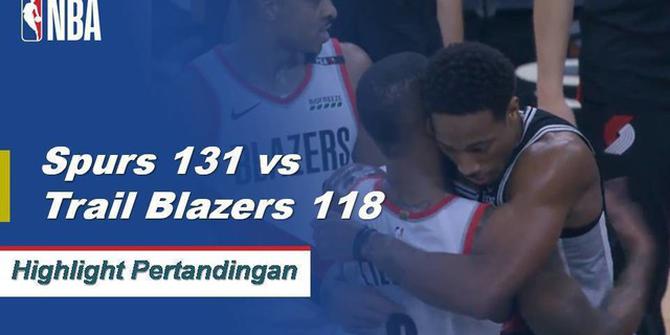 Cuplikan Pertandingan NBA : Spurs 131 vs Trail Blazers 118