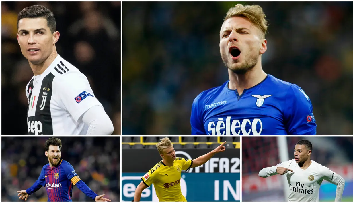 Berikut ini para kandidat peraih penghargaan sepatu emas Eropa. Striker Lazio, Ciro Immobile, di posisi pertama dengan koleksi 27 Gol.