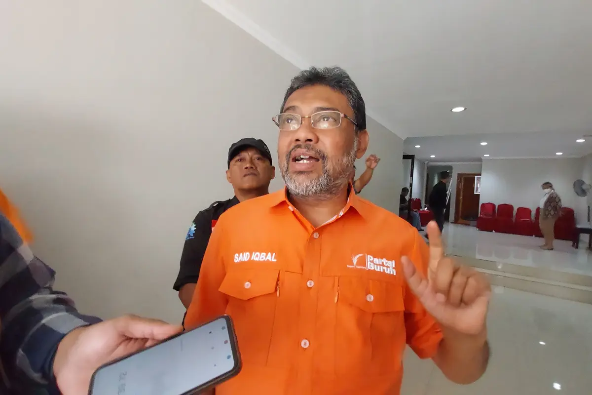 Presiden Konfederasi Serikat Pekerja Indonesia (KSPI) Said Iqbal saat ditemui di kawasan Menteng, Jakarta Pusat, Sabtu (2/11/2024).