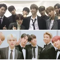 Wanna One dan BTS (Foto: Twitter/WannaOne_twt, Twitter/bts_bighit)