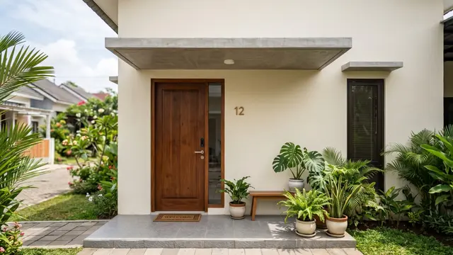 Model Kanopi Kecil di Atas Pintu Rumah