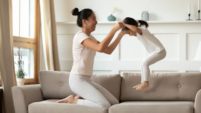 olahraga dengan anak di rumah