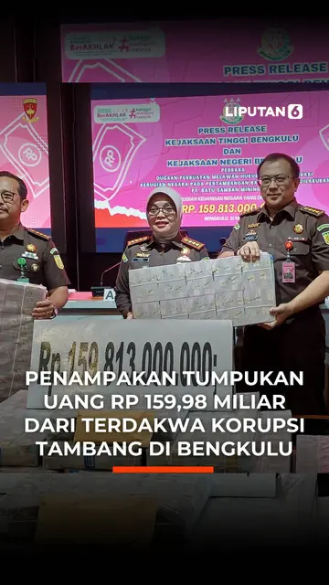 Penampakan Tumpukan Uang Rp 159,98 Miliar dari Terdakwa Korupsi Tambang di Bengkulu