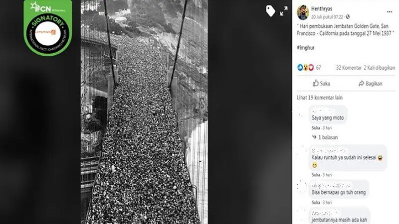 Gambar Tangkapan Layar Foto Jembatan Golden Gate