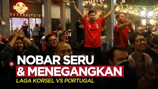 Berita video acara menonton bareng laga Piala Dunia 2022 antara Korsel melawan Portugal pada Jumat (2/12/2022) malam hari WIB.