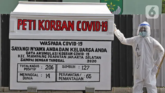 FOTO: Seni Instalasi Ingatkan Warga Waspada COVID-19