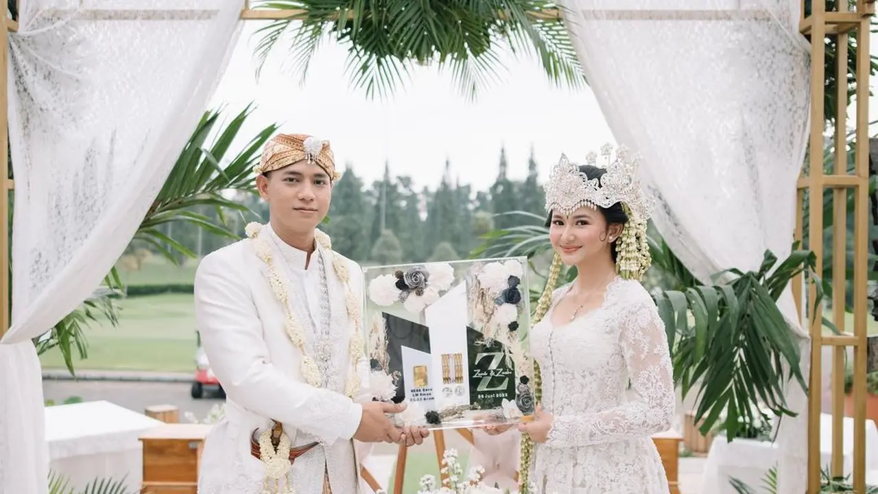Pernikahan Adinda Azani dan Armand Zachary (Foto: Instagram @dindazani @imagenic)