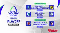 Link Live Streaming Pertandingan UEFA Youth League 2021/2022 Babak Playoff di Vidio. (Sumber : dok. vidio.com)