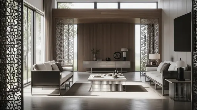 Panduan Memadukan Material Logam di Interior Ruangan (AI generated)