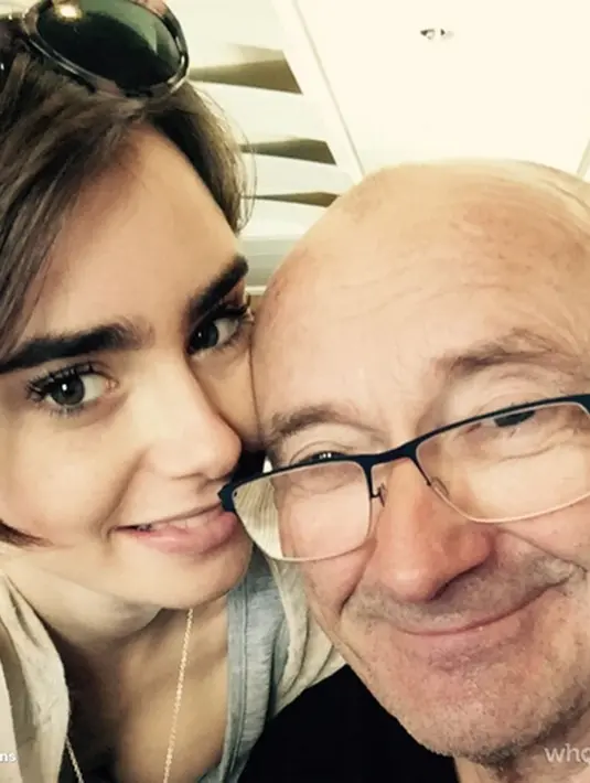 Phil Collins dan Lily Collins. (via instagram/@lilyjcollins)