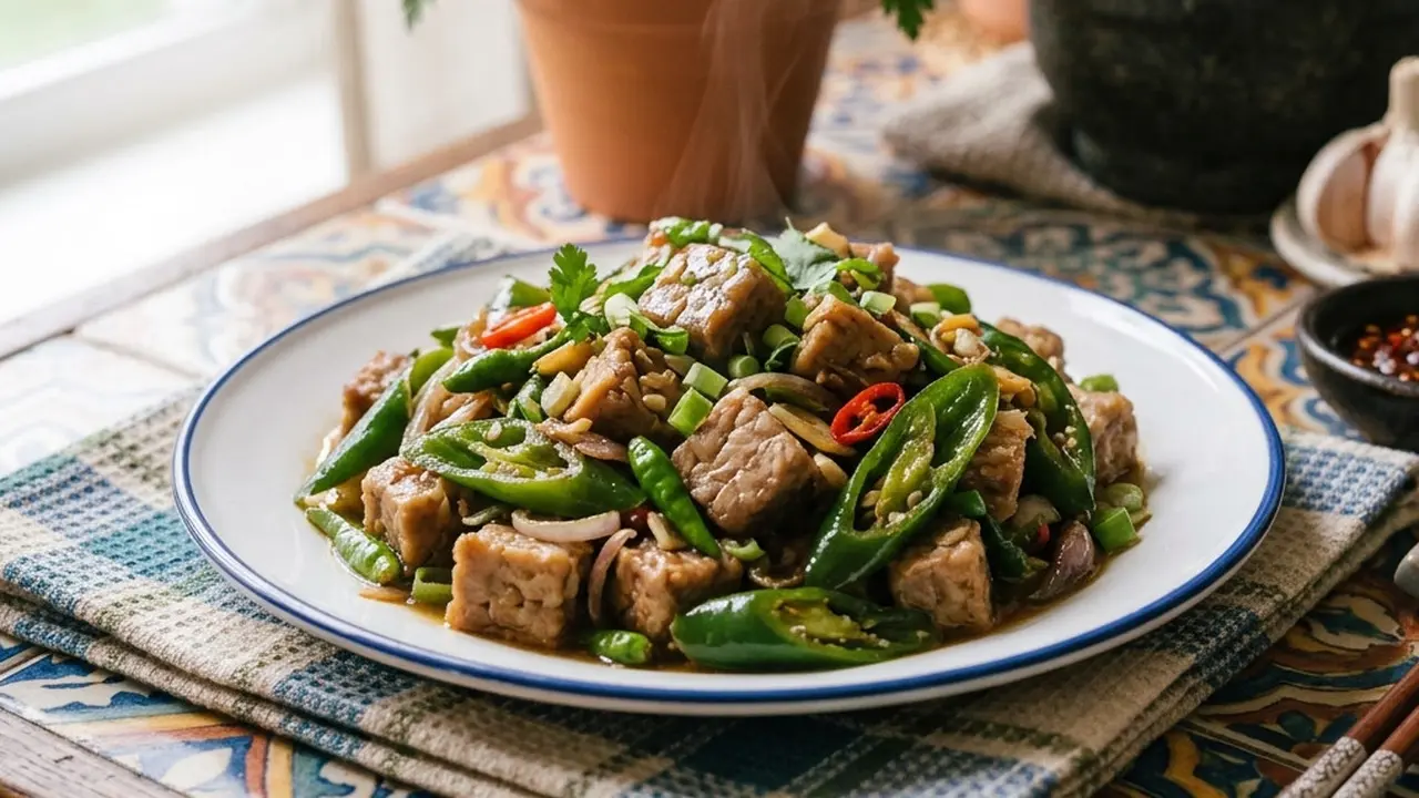 resep tempe gembus cabai hijau (AI Generated)