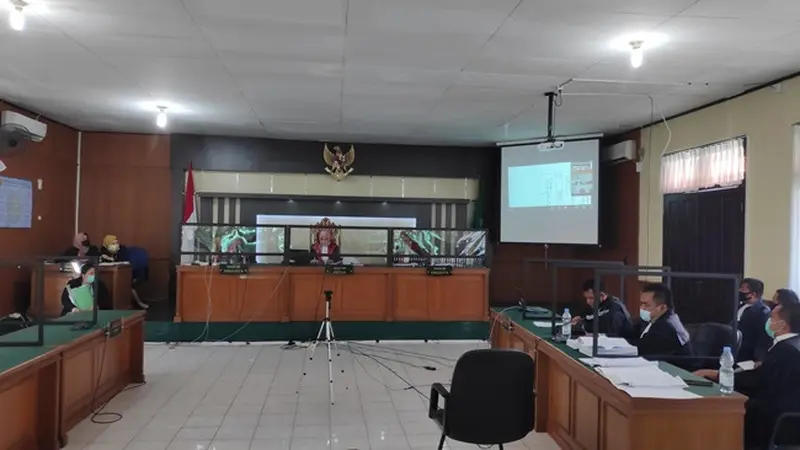 Sidang Bupati Bengkalis Amril Mukminin di Pengadilan Tipikor pada Pengadilan Negeri Pekanbaru.