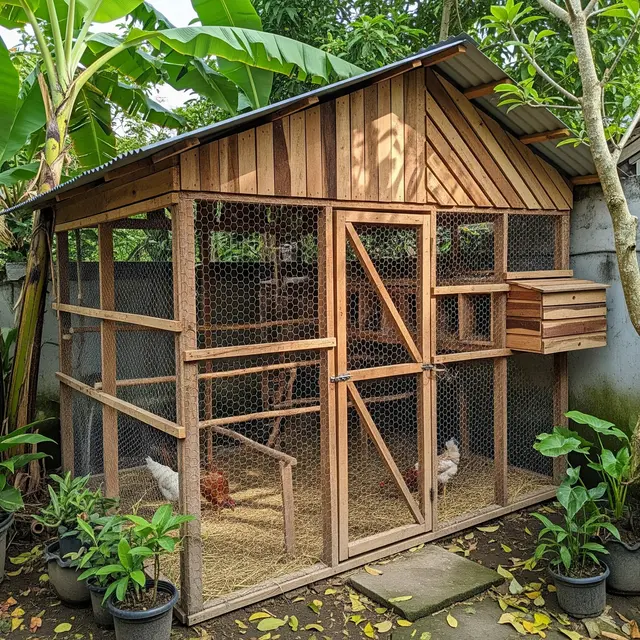 9 Ide Kandang Ayam Estetik dari Kayu Bekas yang Tetap Kokoh dan Murah