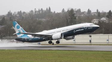 Ilustrasi pesawat Boeing 737 Max 8 (AFP/Stephen Brashear)