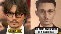 (Foto: Brightside/Youtube) Akun Reddit Michael Johnstone membandingkan foto kakek buyutnya dnegan aktor Johnny Depp dan ternyata keduanya hampir mirip.