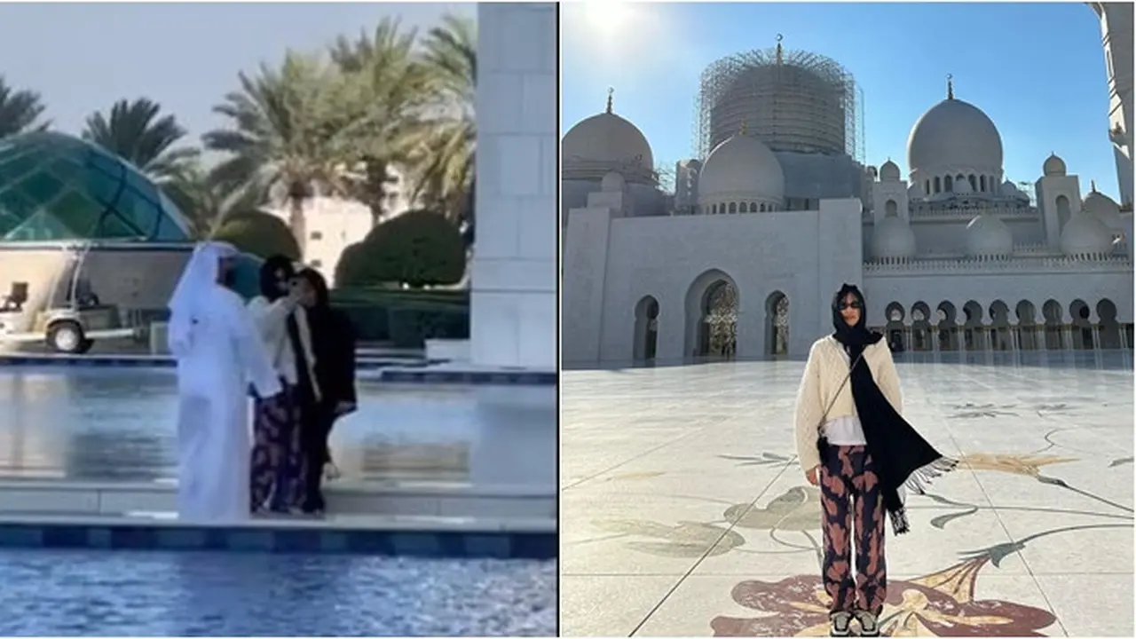 6 Potret Jennie BLACKPINK Pakai Kerudung saat Kunjungi Grand Mosque Abu Dhabi